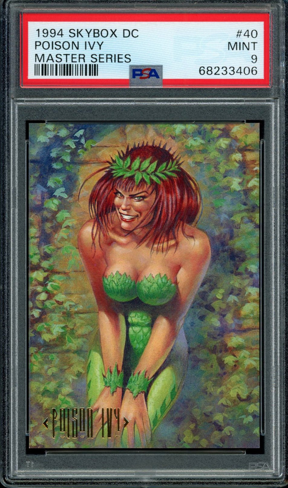 POISON IVY PSA 9 1994 Skybox DC Master Series #40 DC Comics Base Graded Cards - Hobby Gems