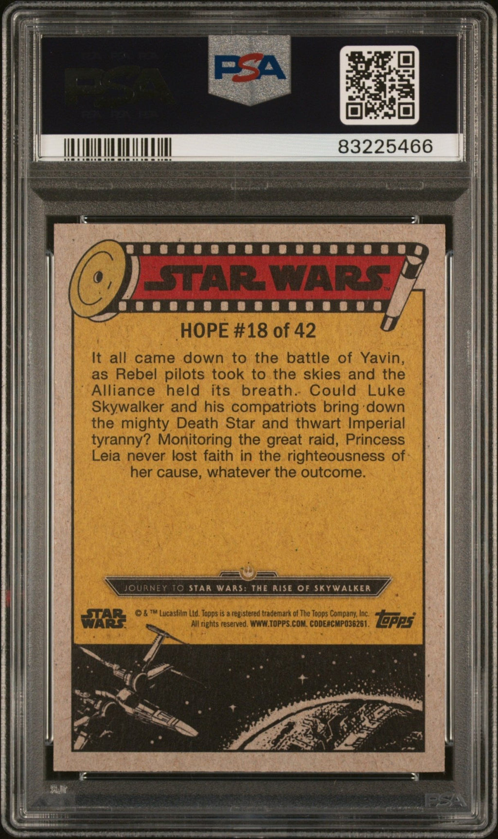 PRINCESS LEIA C-3PO PSA 9 2019 Topps Star Wars Black #18 189/199 Star Wars Graded Cards Parallel Serial Numbered - Hobby Gems