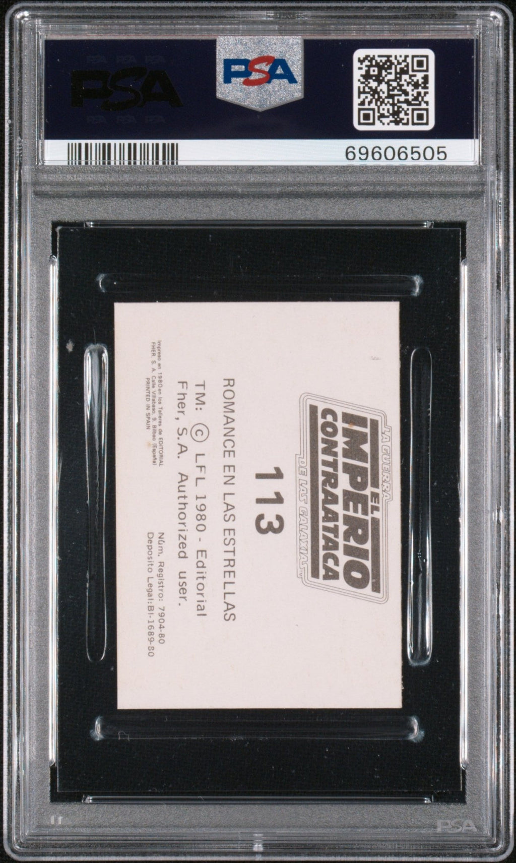 PRINCESS LEIA HAN SOLO PSA 6 1980 Star Wars Fher Romance EN Las Estrellas #113 Star Wars Base Graded Cards - Hobby Gems