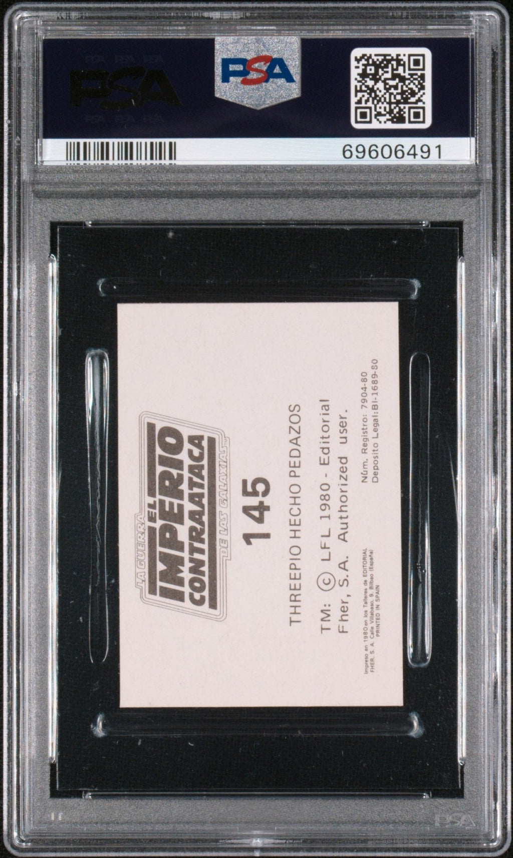 PRINCESS LEIA HAN SOLO PSA 7 1980 Star Wars Fher Threepio Hecho Pedazos #145 Star Wars Base Graded Cards - Hobby Gems