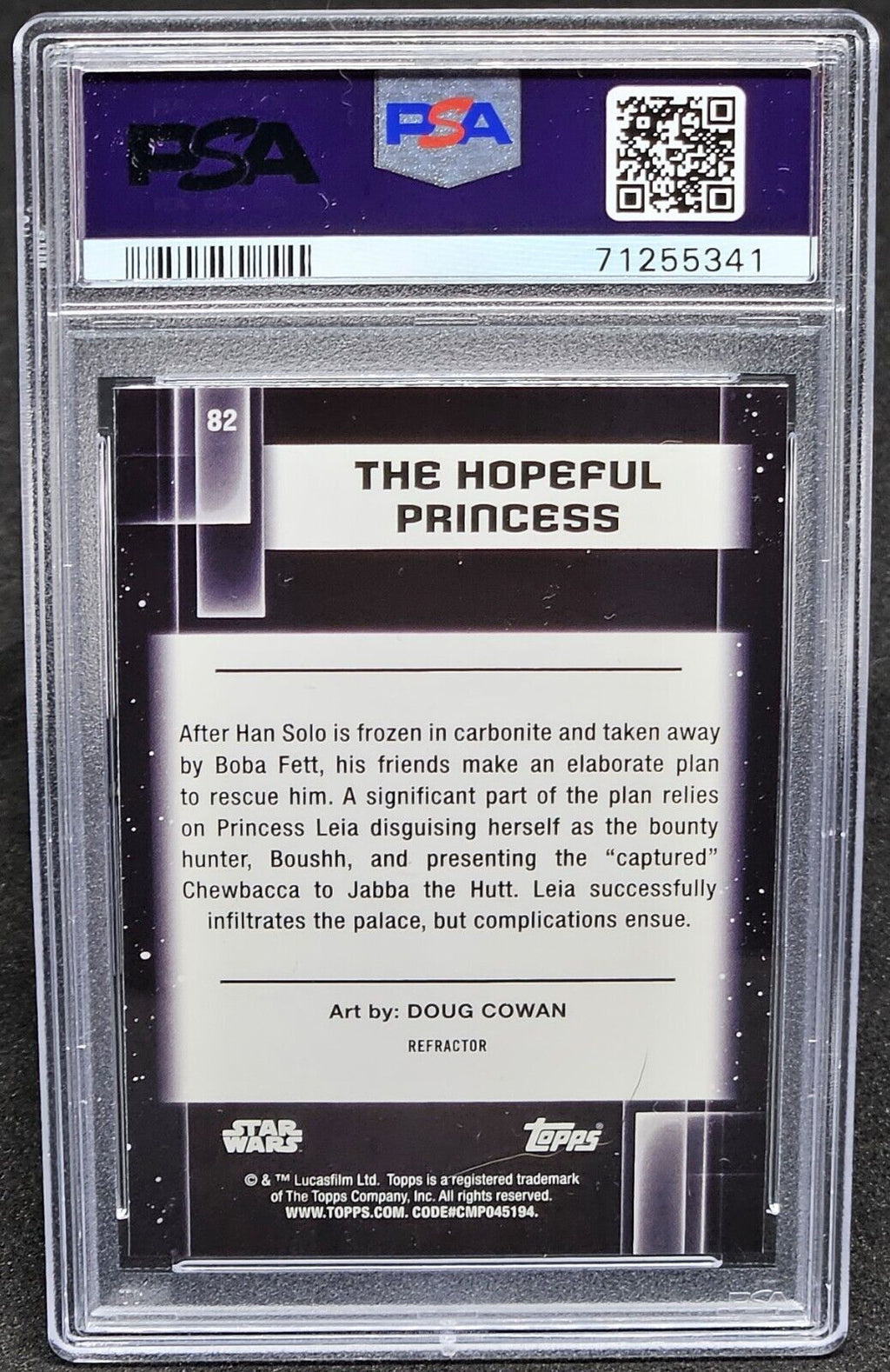 PRINCESS LEIA ORGANA PSA 10 2021 Topps Chrome Star Wars Galaxy Refractor #82 Star Wars Graded Cards Parallel - Hobby Gems