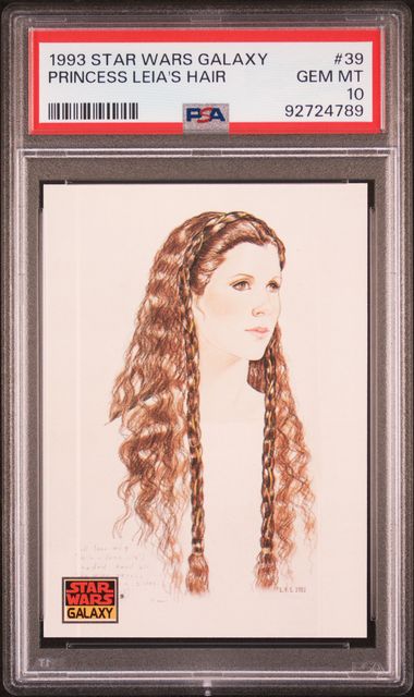 PRINCESS LEIA PSA 10 1993 Star Wars Galaxy Princess Leia's Hair #39 Star Wars Base Graded Cards - Hobby Gems