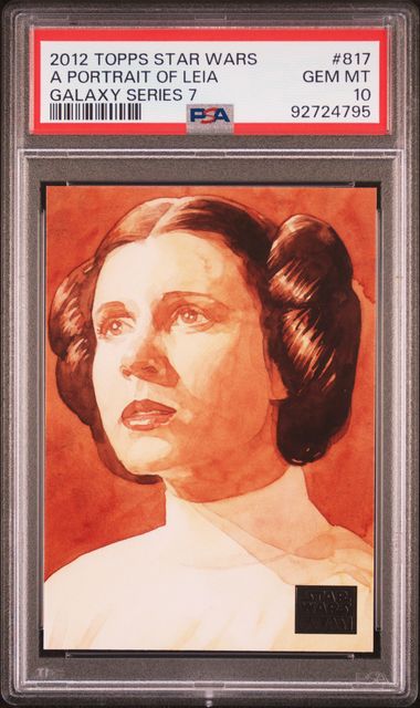 PRINCESS LEIA PSA 10 2012 Topps Star Wars Galaxy Series 7 #817 Star Wars Base Graded Cards - Hobby Gems