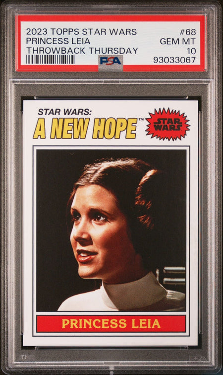 PRINCESS LEIA PSA 10 2023 Topps Star Wars Throwback Thursday TBT #68 C1 Star Wars Base Graded Cards - Hobby Gems