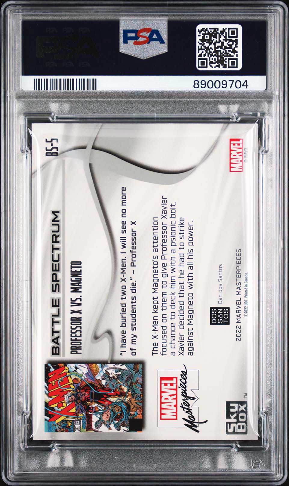 PROFESSOR X vs MAGNETO PSA 9 2022 Marvel Masterpieces Battle Spectrum #BS5 Marvel Graded Cards Insert - Hobby Gems