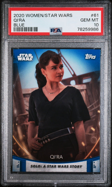 QI-RA PSA 10 2020 Topps Women of Star Wars Blue #61 Star Wars Graded Cards Parallel - Hobby Gems