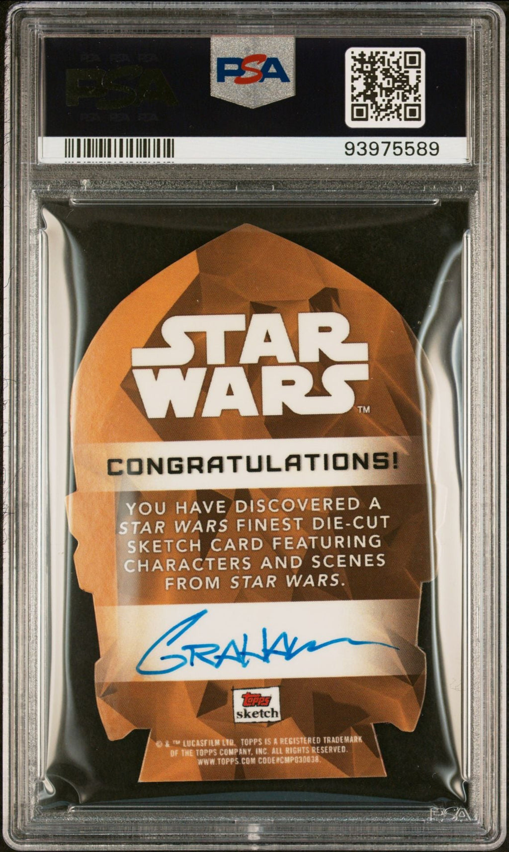 R - 3PO PSA 9 2018 Topps Star Wars Finest Die - Cut Sketch Artist Kevin Graham 1/1 Star Wars Graded Cards Sketch - Hobby Gems