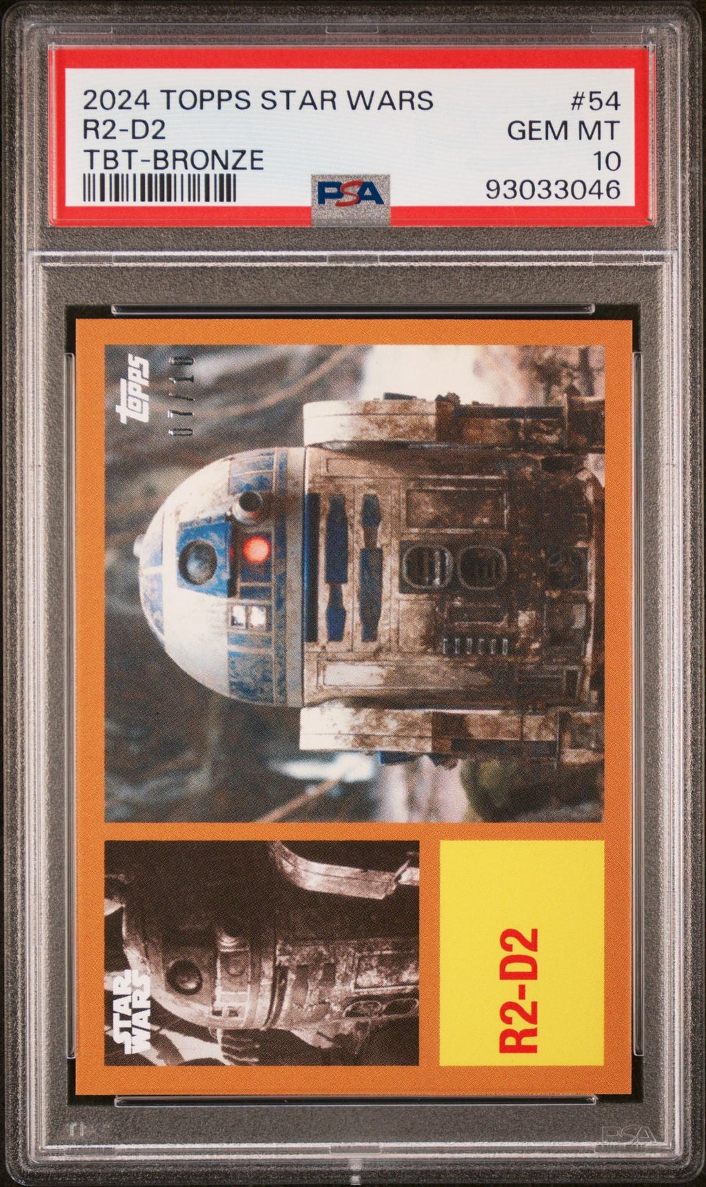 R2 - D2 PSA 10 2024 Topps Star Wars Throwback Thursday TBT #54 Bronze 07/10 Star Wars Graded Cards Parallel Serial Numbered - Hobby Gems