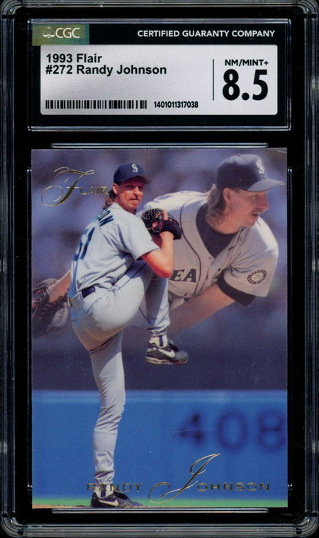 RANDY JOHNSON CGC 8.5 1993 Flair #272 Baseball Base Graded Cards - Hobby Gems