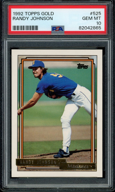 RANDY JOHNSON PSA 10 1992 Topps Gold #525 Baseball Graded Cards Parallel - Hobby Gems