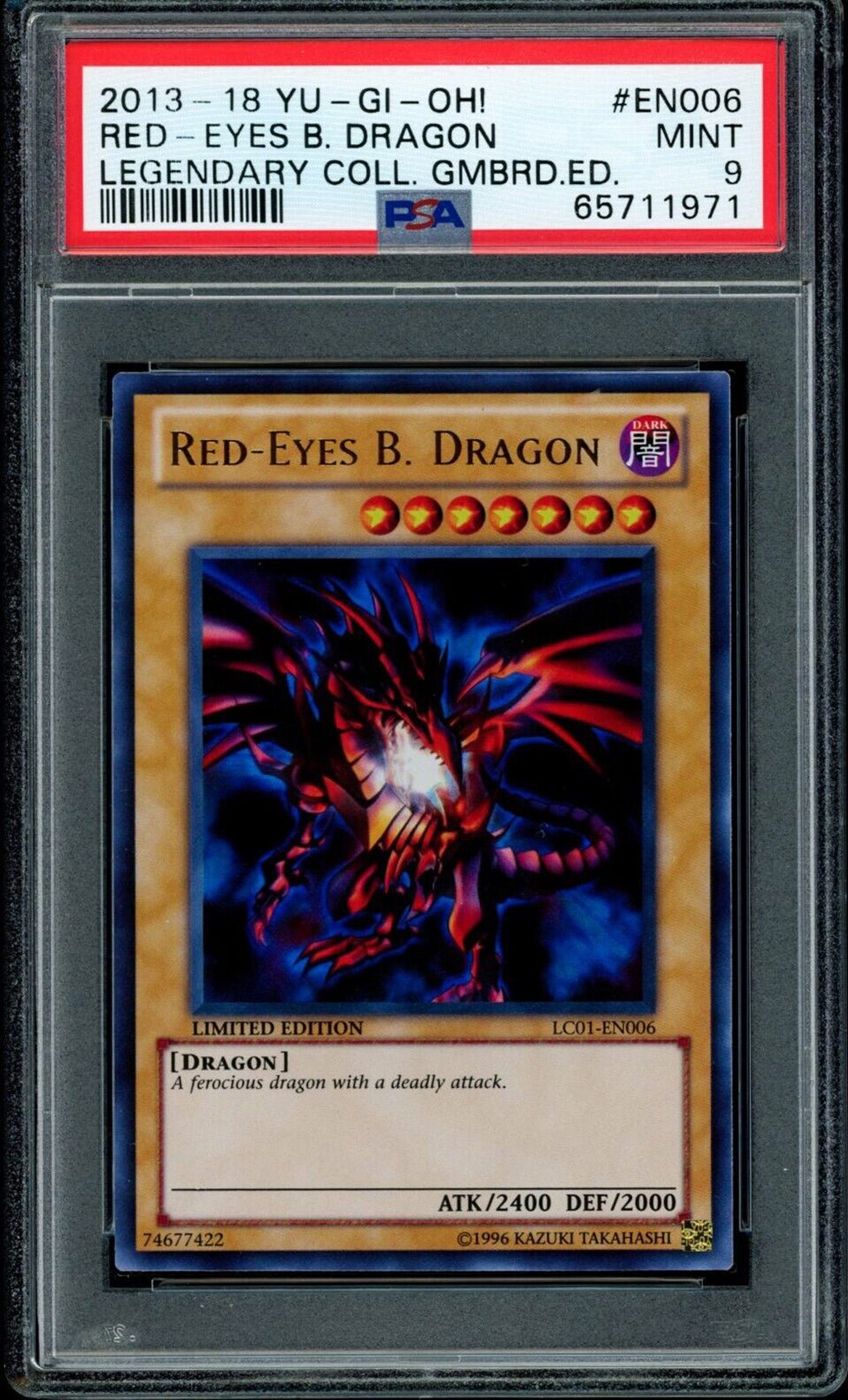 RED-EYES B DRAGON LC01-EN006 Ultra Rare PSA 9 2013-18 Legendary Collection Gameboard Edition C2 Yu-Gi-Oh Base Graded Cards - Hobby Gems