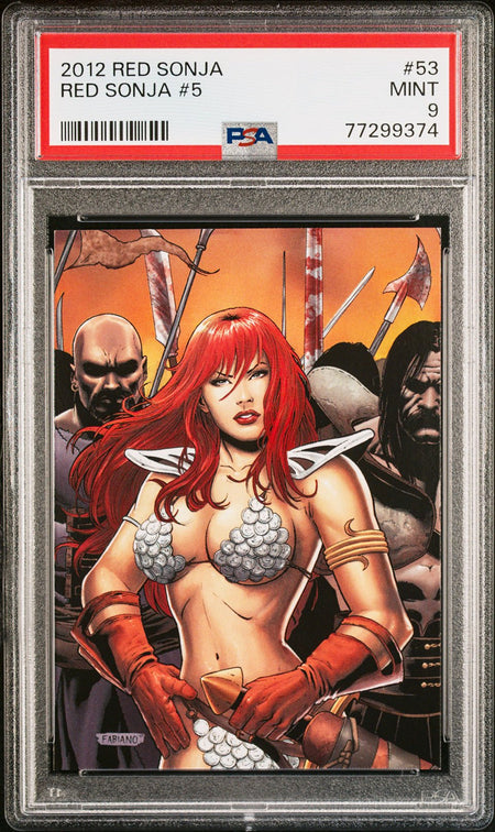 REVENGE OF THE GODS PSA 9 2012 Breygent Marvel Red Sonja #53 Marvel Base Graded Cards - Hobby Gems