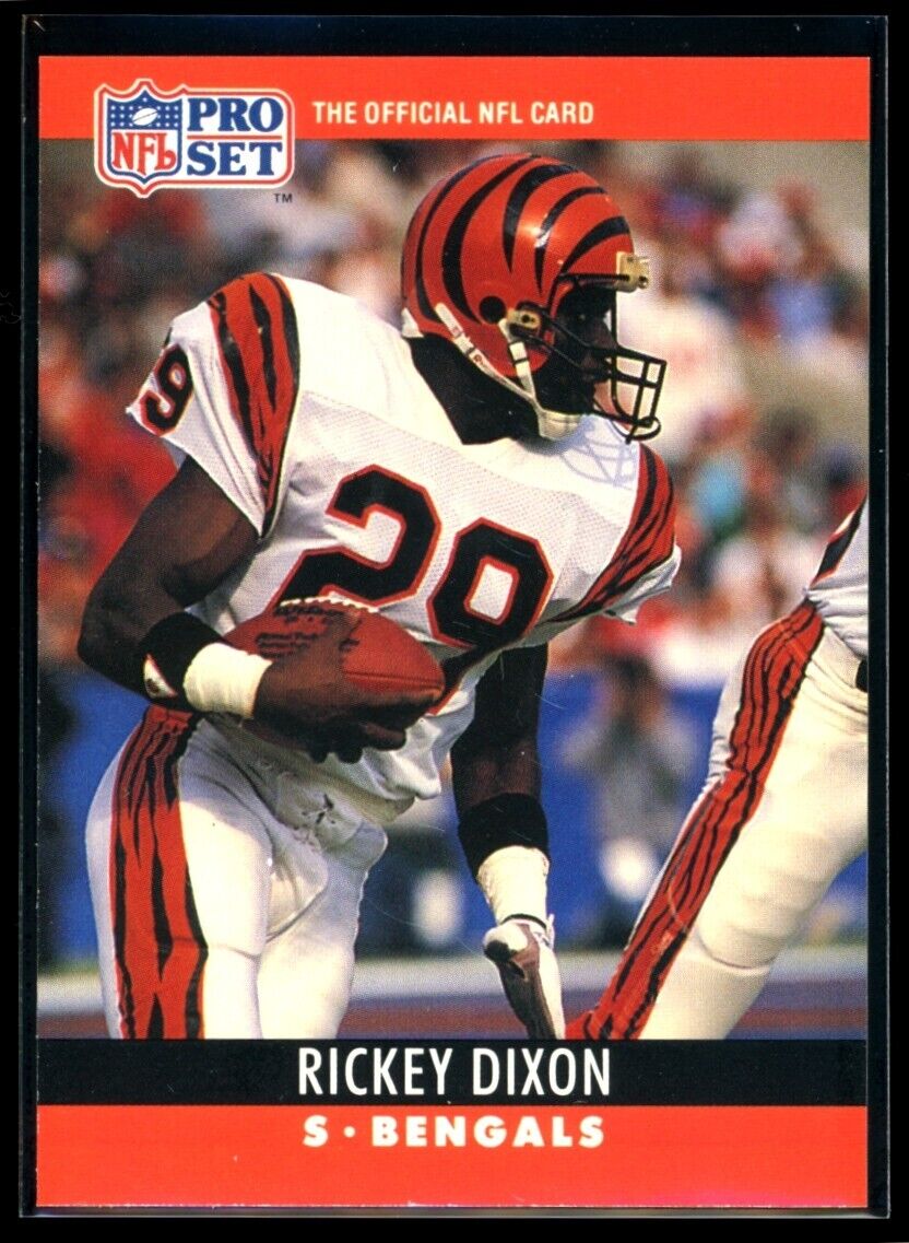 RICKEY DIXON 1990 Pro Set #63 ERROR missing biography C1 Football Base - Hobby Gems