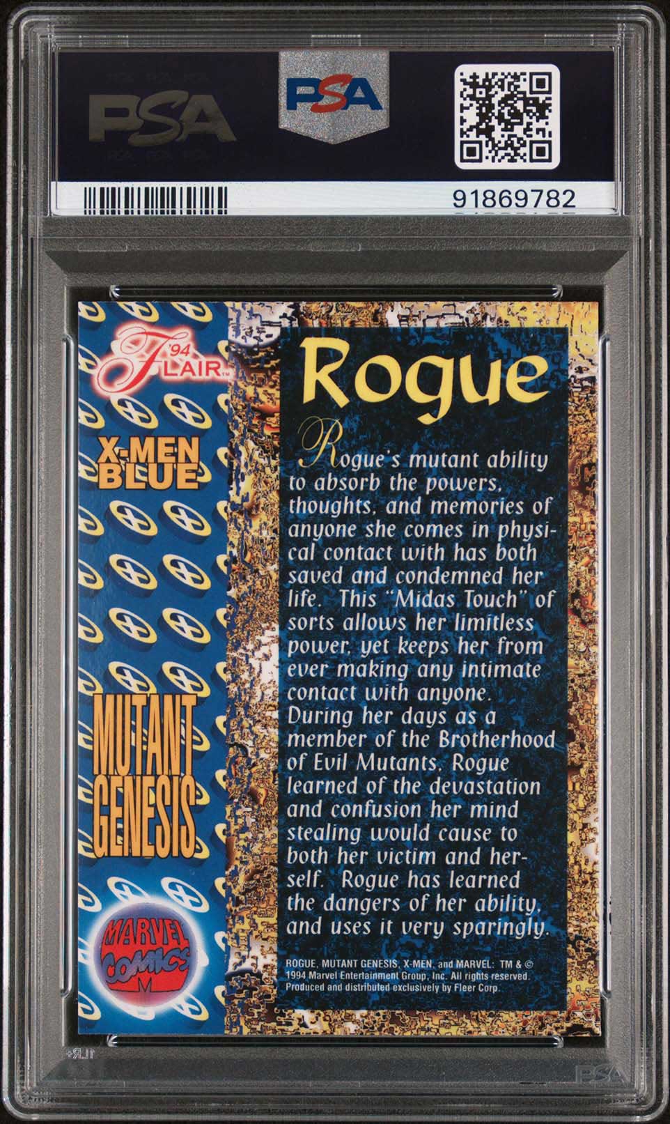 ROGUE PSA 10 1994 Marvel Universe Flair Mutant Genesis Marvel Base Graded Cards - Hobby Gems