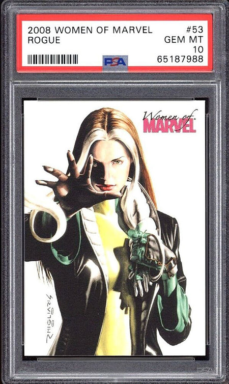 ROGUE PSA 10 2008 Rittenhouse Women of Marvel #53 C4 Marvel Base Graded Cards - Hobby Gems