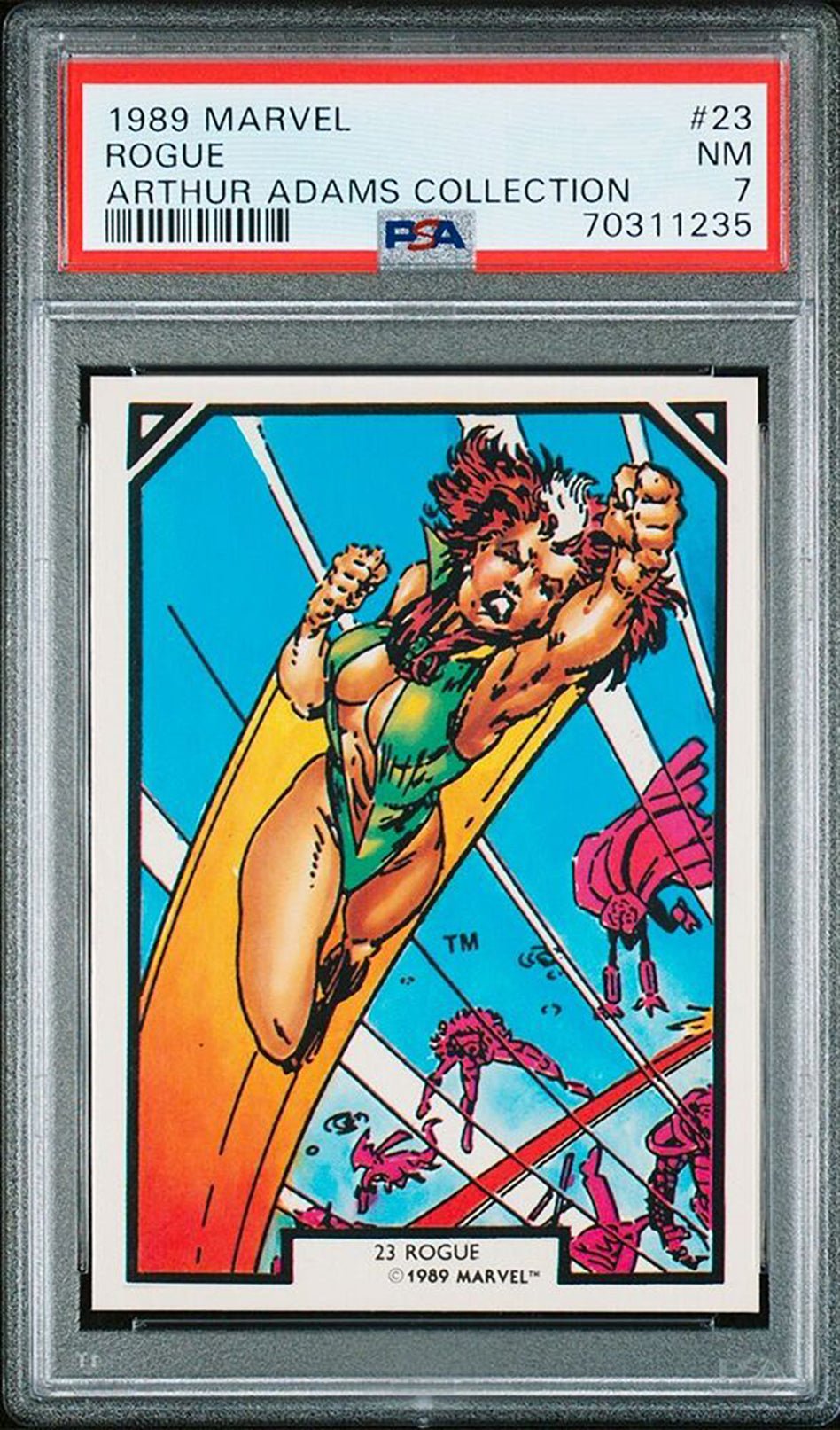 ROGUE PSA 7 1989 Marvel Comic Images Arthur Adams #23 Marvel Base Graded Cards - Hobby Gems