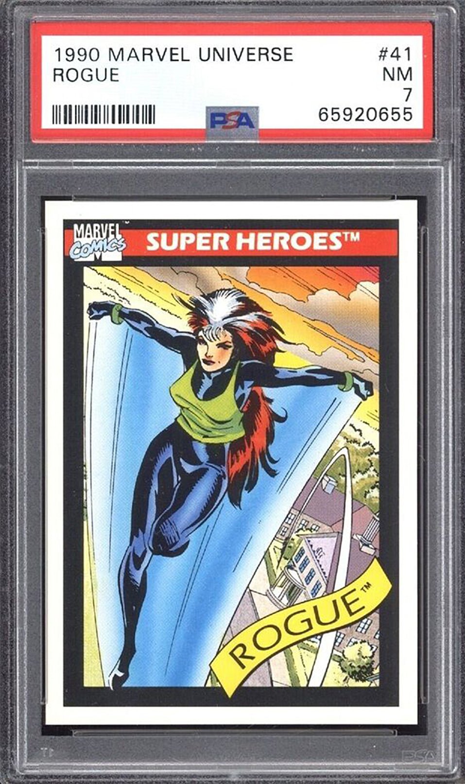 ROGUE PSA 7 1990 Marvel Universe #41 Marvel Base Graded Cards - Hobby Gems