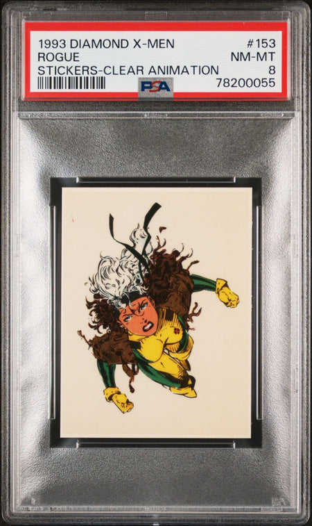 ROGUE PSA 8 1993 Diamond Marvel X-Men Clear Animation Sticker #153 Marvel Graded Cards Sticker - Hobby Gems