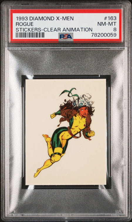 ROGUE PSA 8 1993 Diamond Marvel X-Men Clear Animation Sticker #163 Marvel Graded Cards Sticker - Hobby Gems