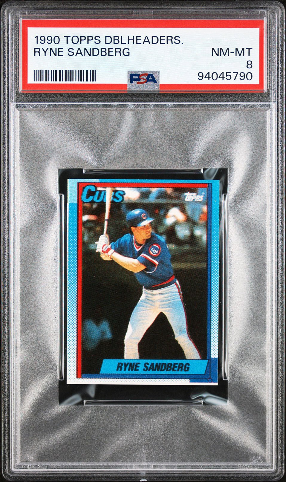 RYNE SANDBERG PSA 8 1990 Topps Doubleheaders Baseball Base Graded Cards - Hobby Gems