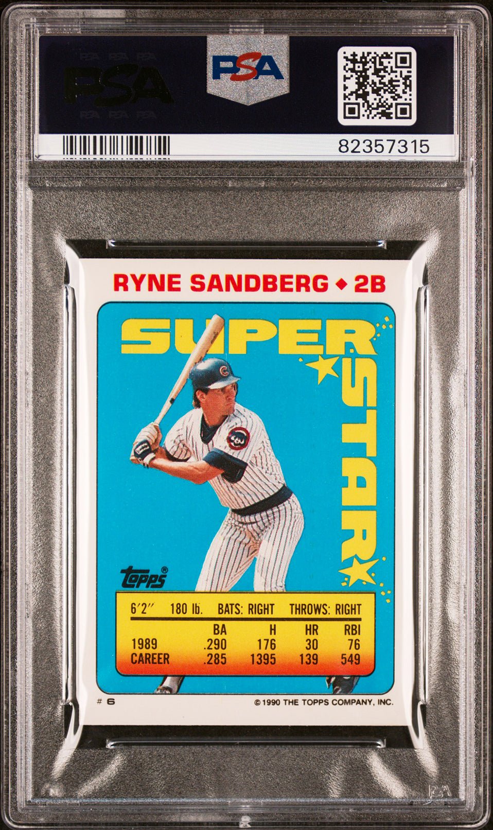 RYNE SANDBERG PSA 8 1990 Topps Stickercard #6 Joe Magrane #41 Baseball Base Graded Cards - Hobby Gems