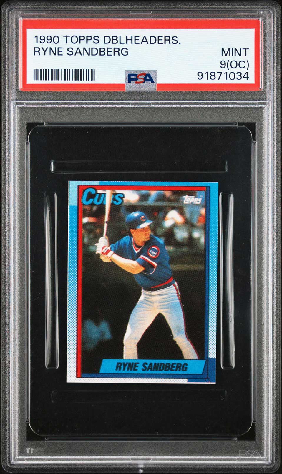 RYNE SANDBERG PSA 9 OC 1990 Topps Doubleheaders Baseball Base Graded Cards - Hobby Gems