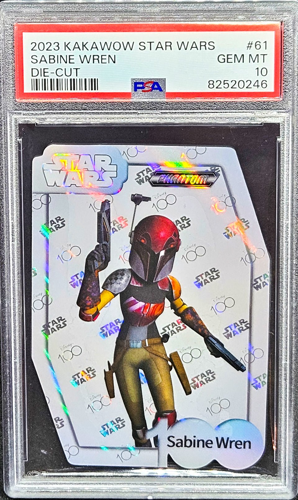 SABINE WREN PSA 10 2023 Kakawow Phantom Disney100 Star Wars Die-Cut #61 Star Wars Graded Cards Insert - Hobby Gems