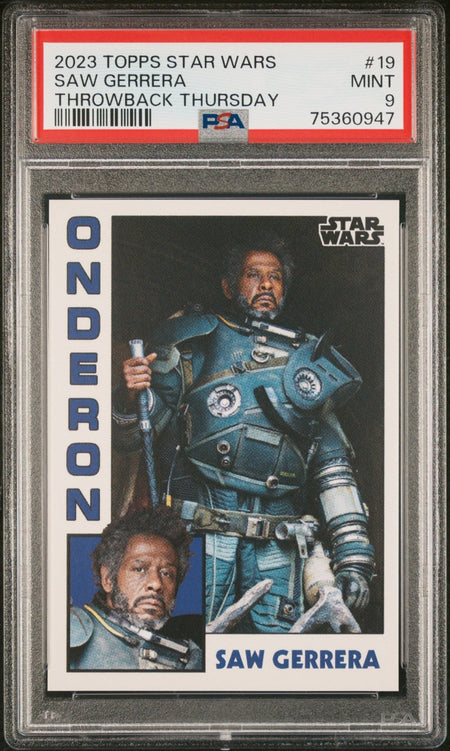 SAW GERRERA PSA 9 2023 Topps Star Wars Throwback Thursday TBT #19 C2 Star Wars Base Graded Cards - Hobby Gems