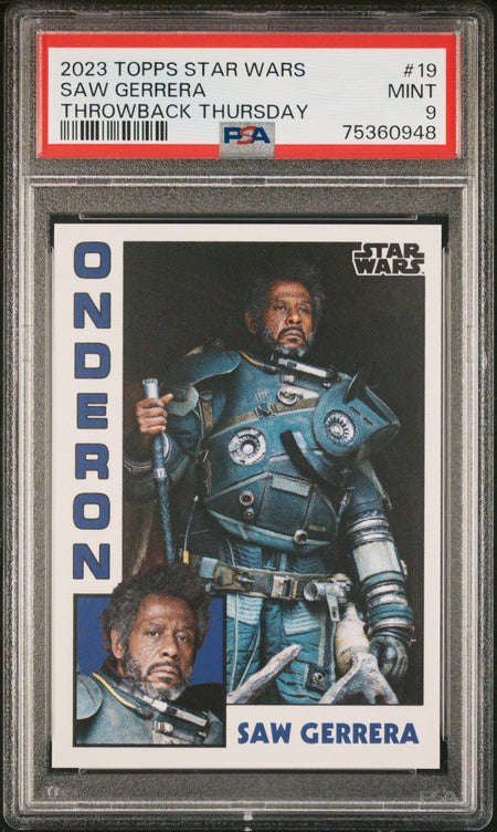 SAW GERRERA PSA 9 2023 Topps Star Wars Throwback Thursday TBT #19 C3 Star Wars Base Graded Cards - Hobby Gems