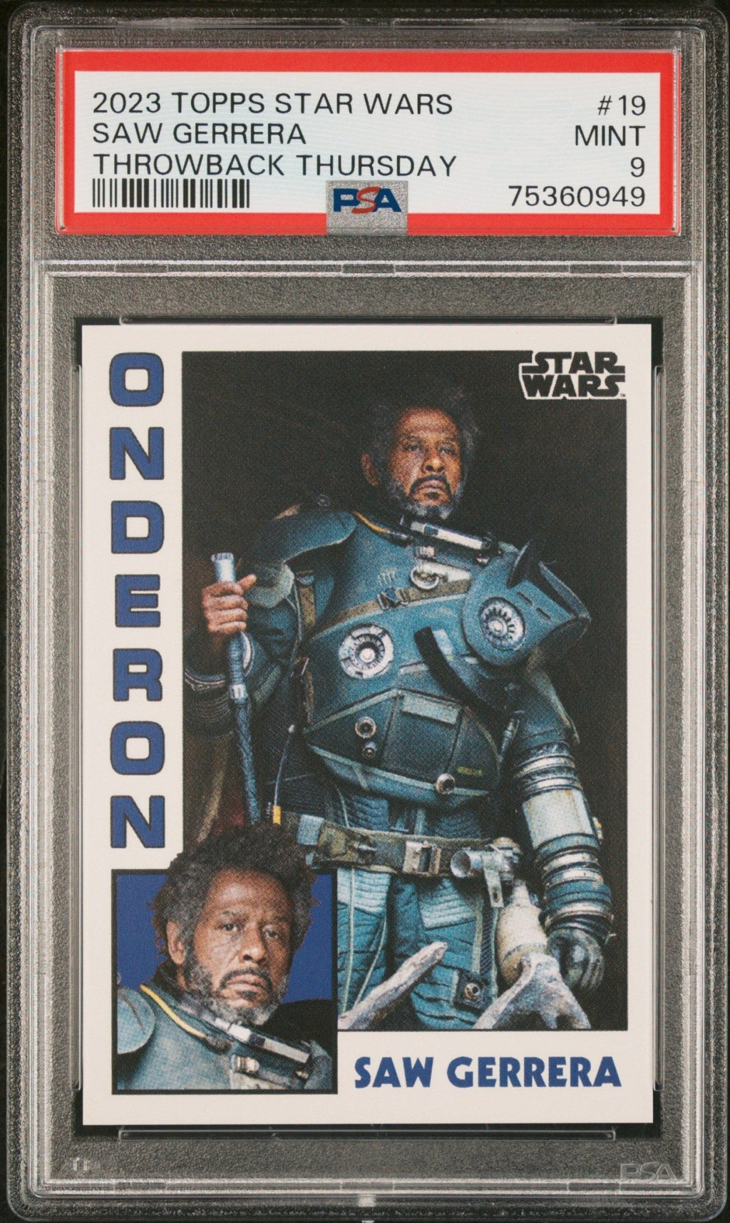 SAW GERRERA PSA 9 2023 Topps Star Wars Throwback Thursday TBT #19 C4 Star Wars Base Graded Cards - Hobby Gems