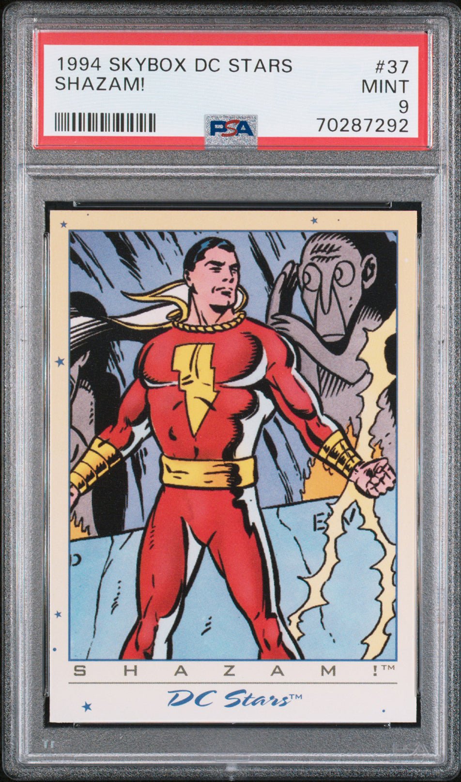 SHAZAM! PSA 9 1994 Skybox DC Stars #37 DC Comics Base Graded Cards - Hobby Gems