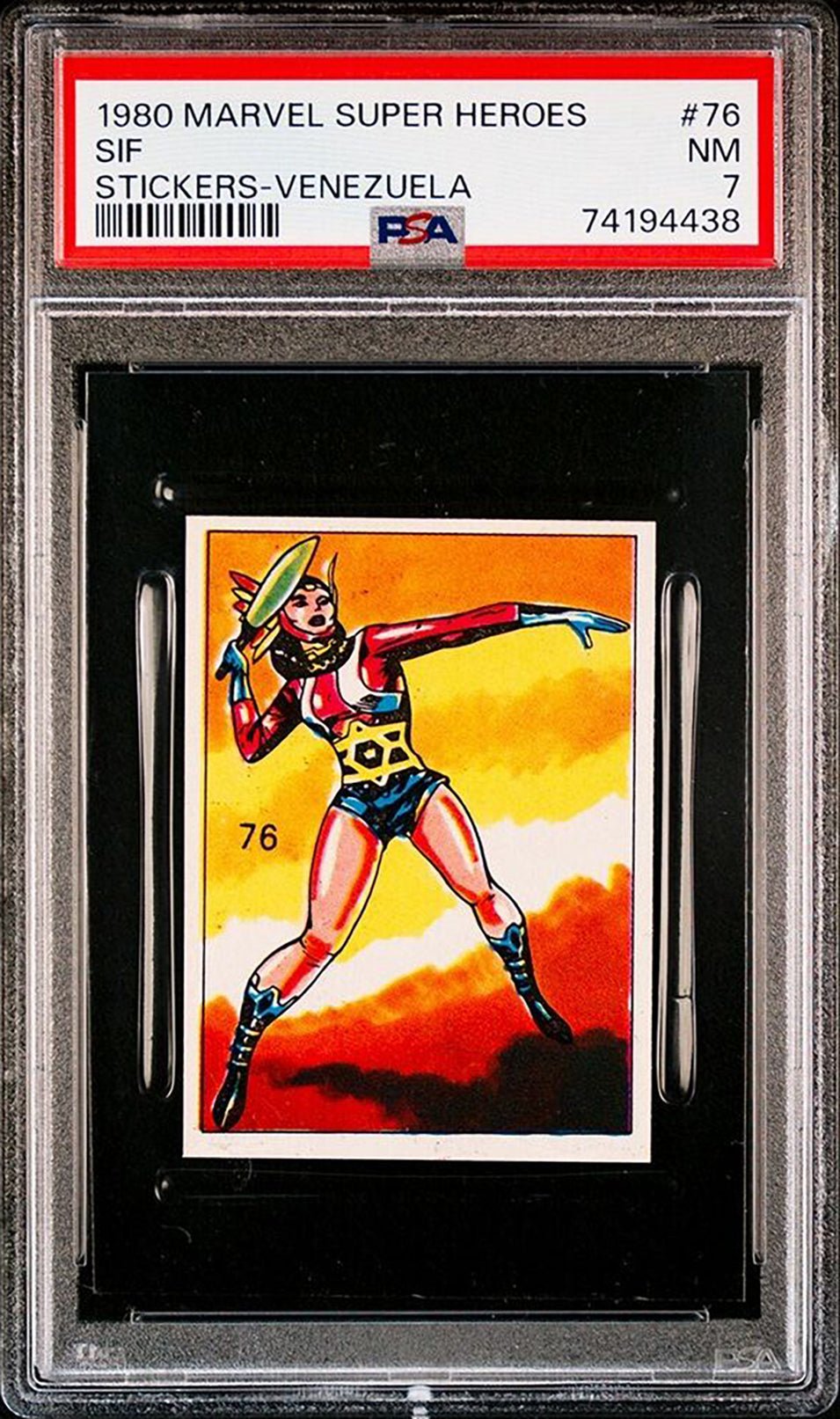 SIF PSA 7 1980 Marvel Super Heroes Stickers-Venezuela #76 Marvel Graded Cards Sticker - Hobby Gems