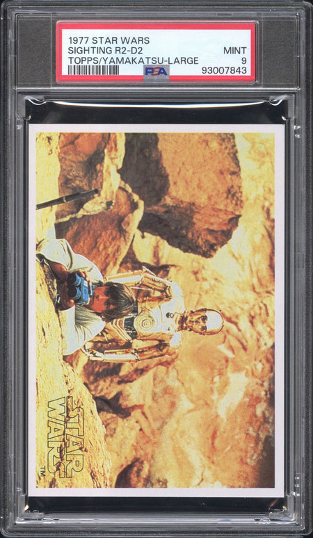 SKYWALKER C - 3PO PSA 9 1977 Star Wars Topps Yamakatsu Large Sighting R2 - D2 C3 Star Wars Base Graded Cards - Hobby Gems