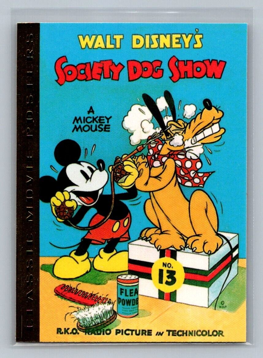 SOCIETY DOG SHOW Mickey Mouse 1995 Skybox Disney Premium Movie Poster #69 C1 Disney Base - Hobby Gems