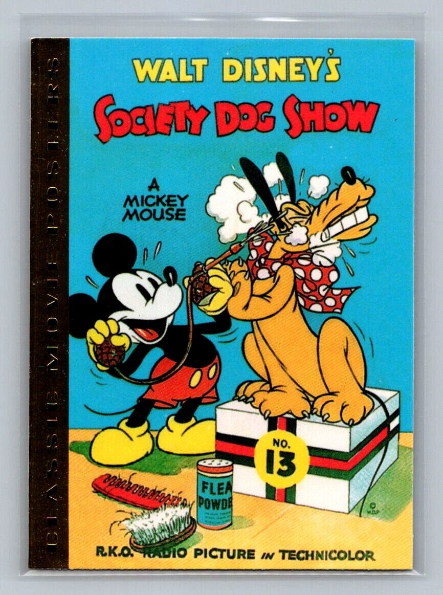 SOCIETY DOG SHOW Mickey Mouse 1995 Skybox Disney Premium Movie Poster #69 C3 Disney Base - Hobby Gems