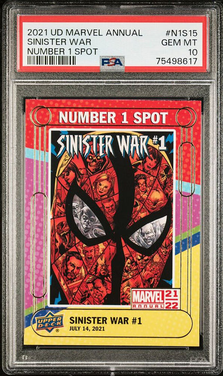 SPIDER-MAN PSA 10 2021-22 Upper Deck Marvel Annual Number 1 Spot #NIS15 C2 Marvel Graded Cards Insert - Hobby Gems