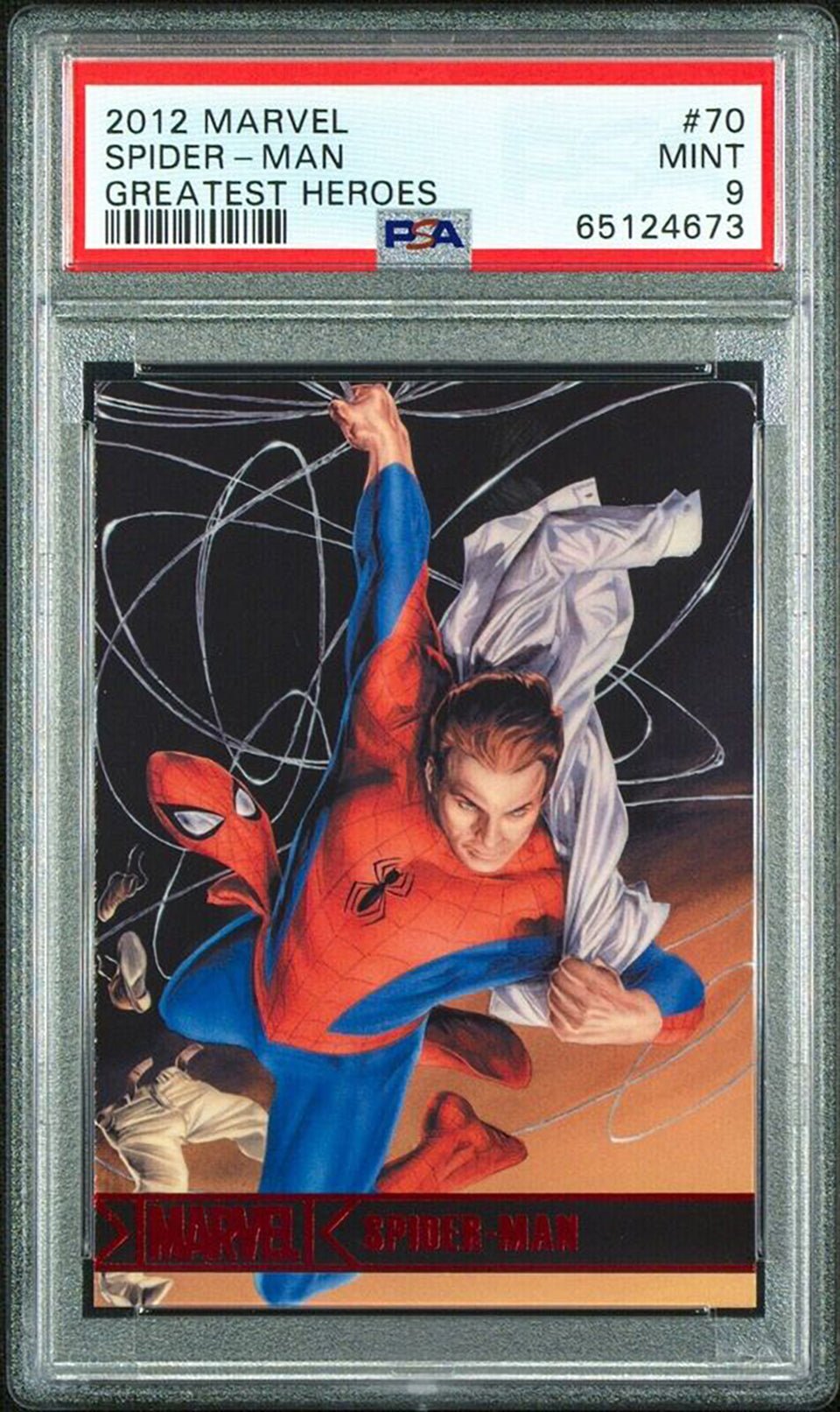 SPIDER-MAN PSA 9 2012 Rittenhouse Marvel Greatest Heroes #70 Marvel Base Graded Cards - Hobby Gems