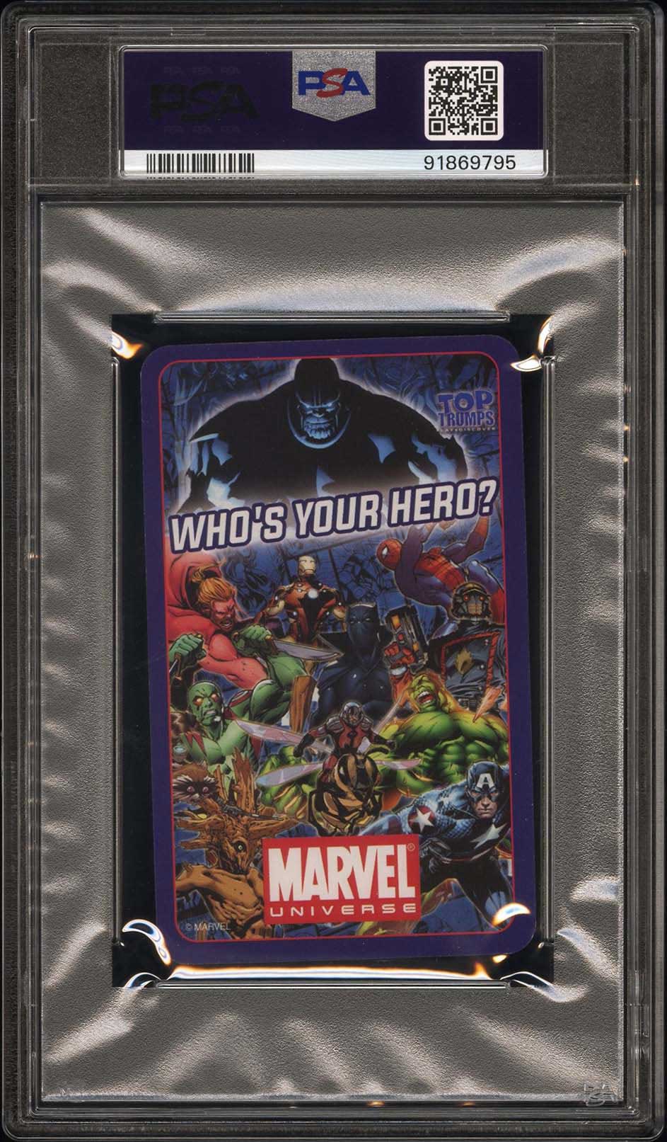 SPIDER-MAN PSA 9 2015 Top Trumps Marvel Who's Your Hero? Marvel Base Graded Cards - Hobby Gems