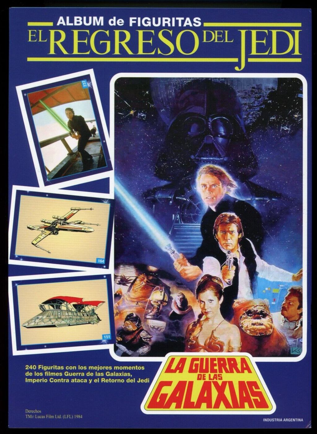 STAR WARS 1984 Argentina Return of the Jedi Sticker Album Unused *Please Read* Star Wars Base - Hobby Gems