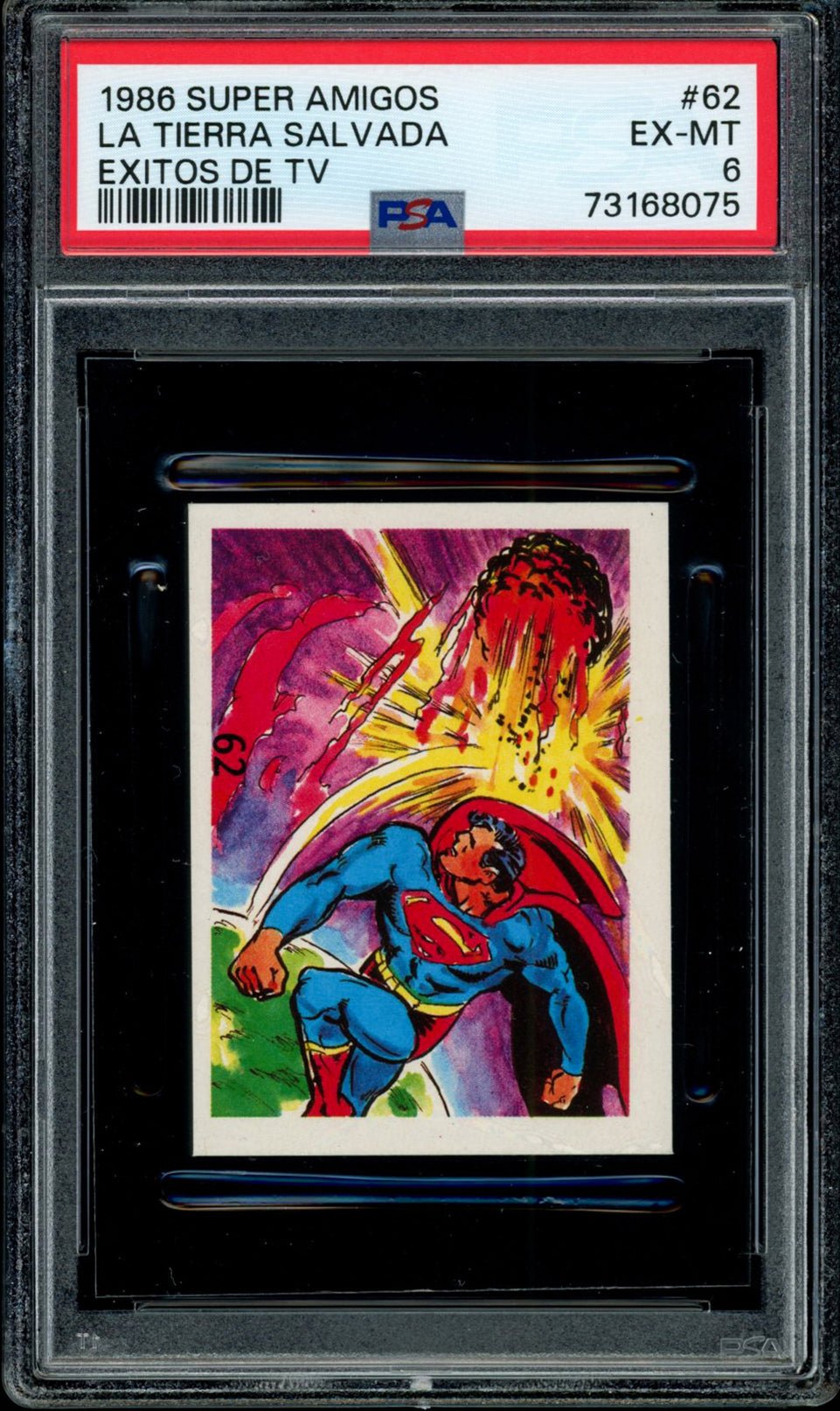 SUPERMAN PSA 6 1986 Reyauca Super Amigos Exitos de TV #62 C2 DC Comics Base Graded Cards - Hobby Gems