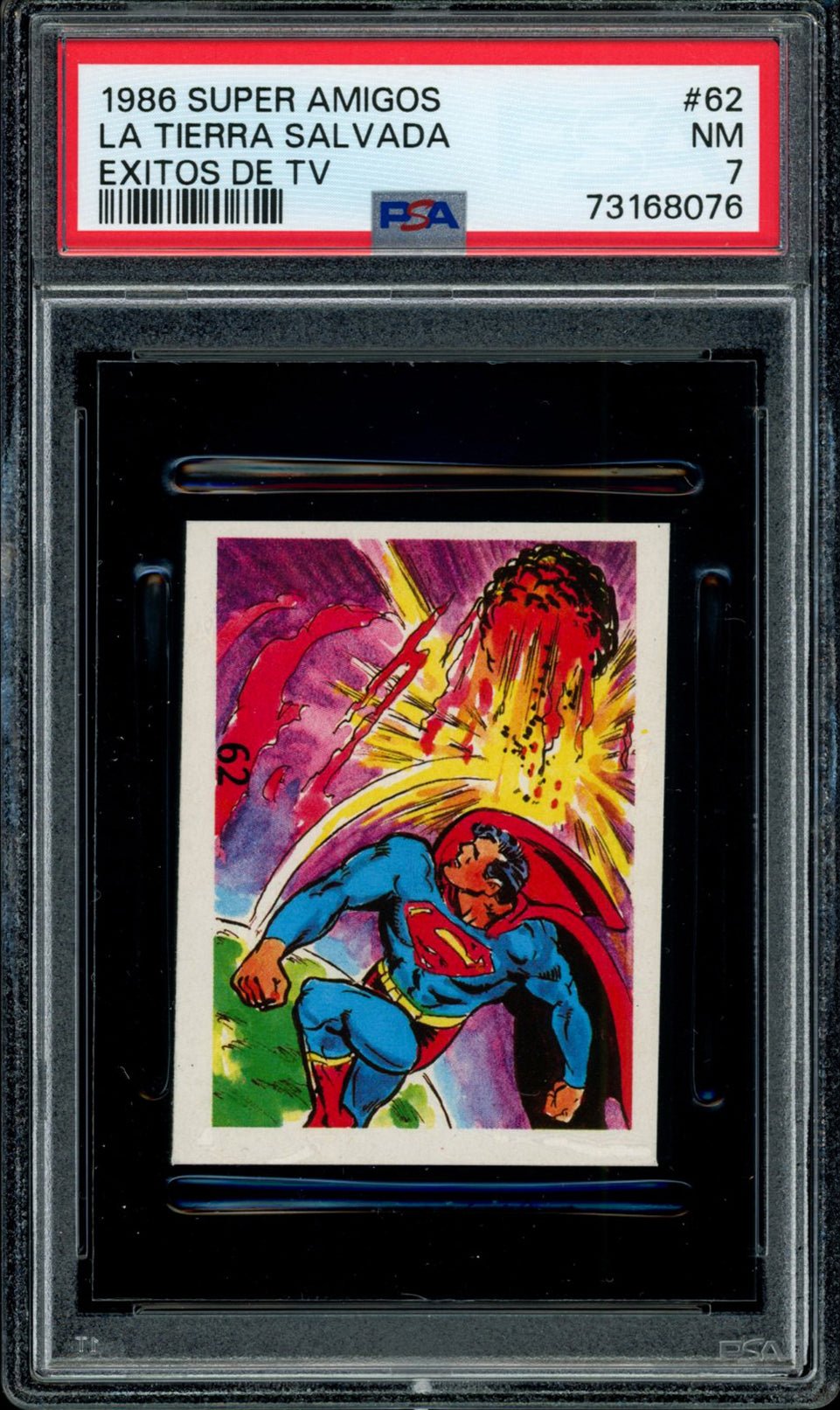 SUPERMAN PSA 7 1986 Reyauca Super Amigos Exitos de TV #62 C2 DC Comics Base Graded Cards - Hobby Gems