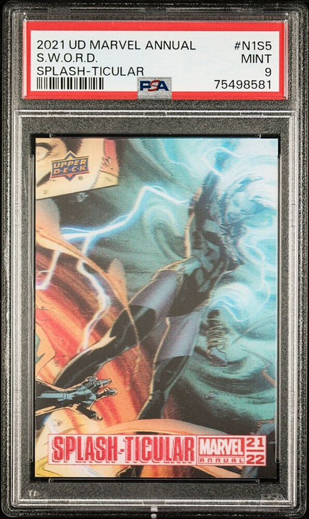 S.W.O.R.D. Storm PSA 9 2021-22 Upper Deck Marvel Annual Splash-Ticular #N1S-5 Marvel Graded Cards Insert - Hobby Gems