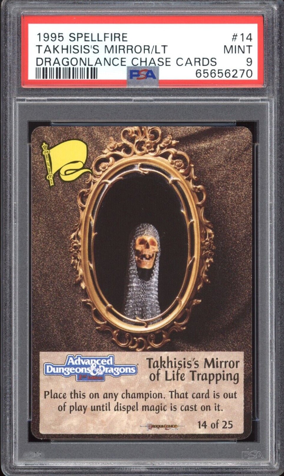 TAKHISIS'S MIRROR OF LIFE TRAPPING PSA 9 1994 Spellfire Dragonlance RARE Chase #14 Dungeons & Dragons Base Graded Cards - Hobby Gems