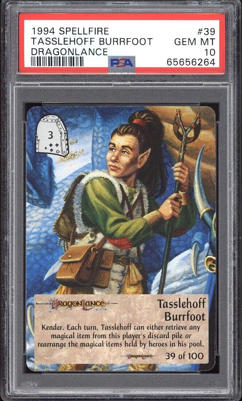 TASSLEHOFF BURRFOOT PSA 10 1994 Spellfire Dragonlance #39 C1 Dungeons & Dragons Base Graded Cards - Hobby Gems