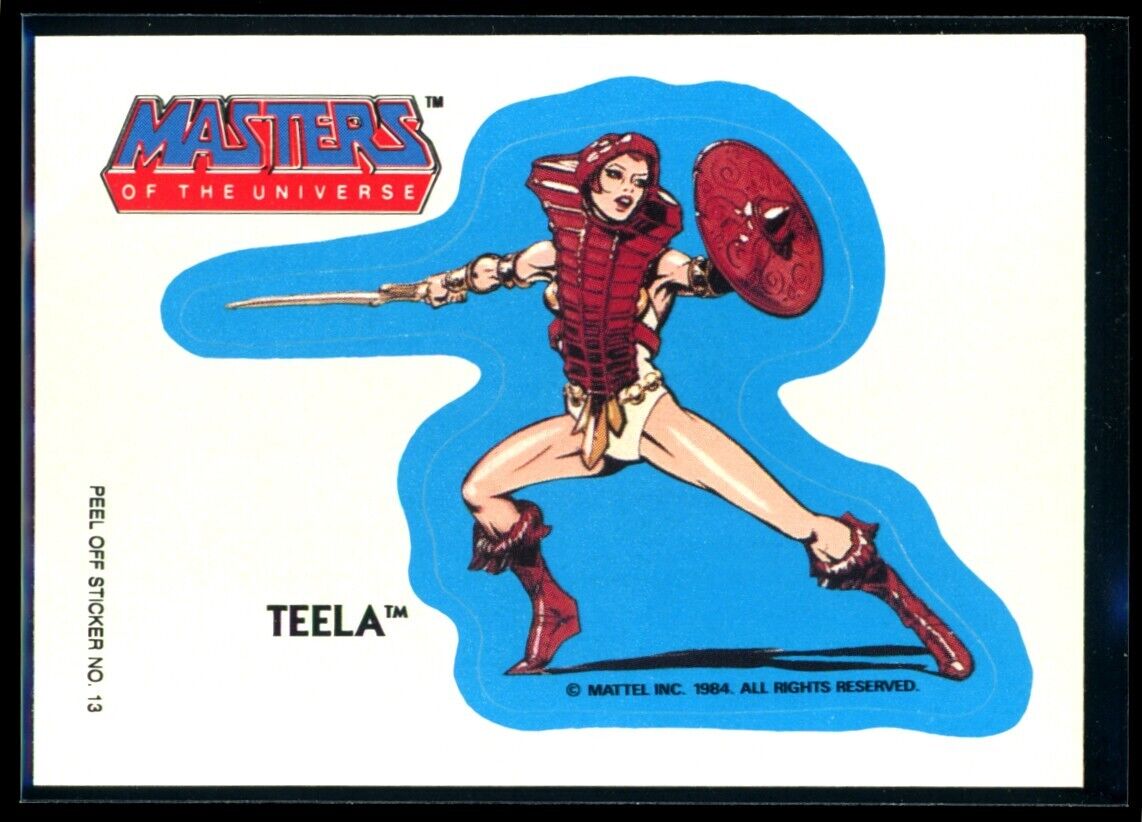 TEELA 1984 Masters of the Universe Sticker #13 NM C3 Masters of the Universe Sticker - Hobby Gems