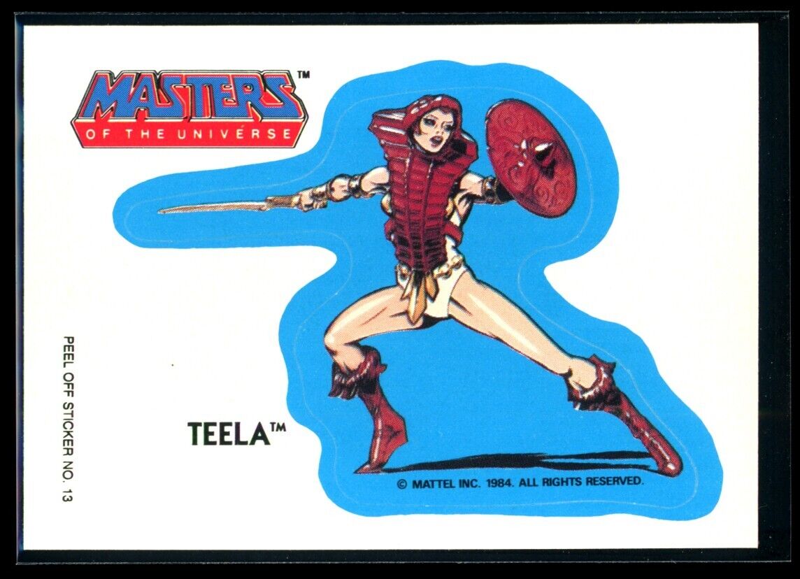 TEELA 1984 Masters of the Universe Sticker #13 NM C4 Masters of the Universe Sticker - Hobby Gems
