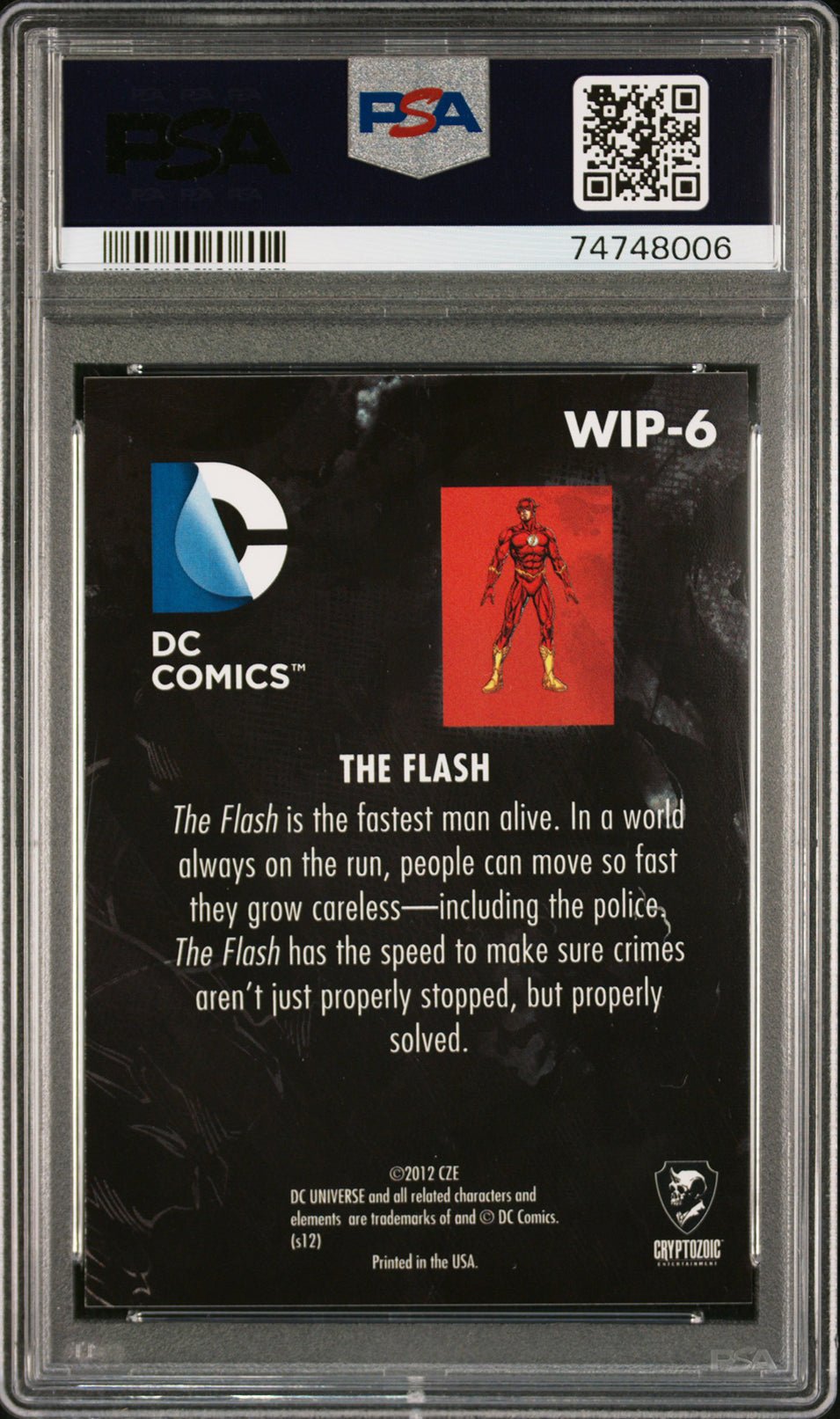 THE FLASH PSA 10 2012 DC Comics The New 52 Work in Progress 3-D Lenticular #6 C1 DC Comics Graded Cards Insert - Hobby Gems