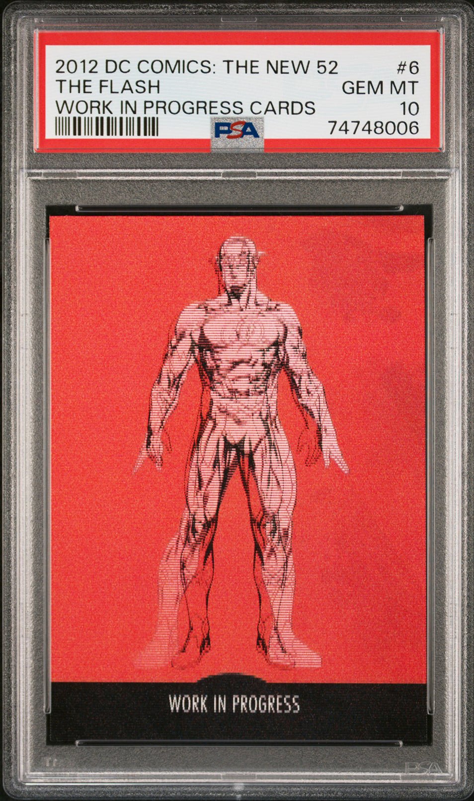 THE FLASH PSA 10 2012 DC Comics The New 52 Work in Progress 3-D Lenticular #6 C1 DC Comics Graded Cards Insert - Hobby Gems