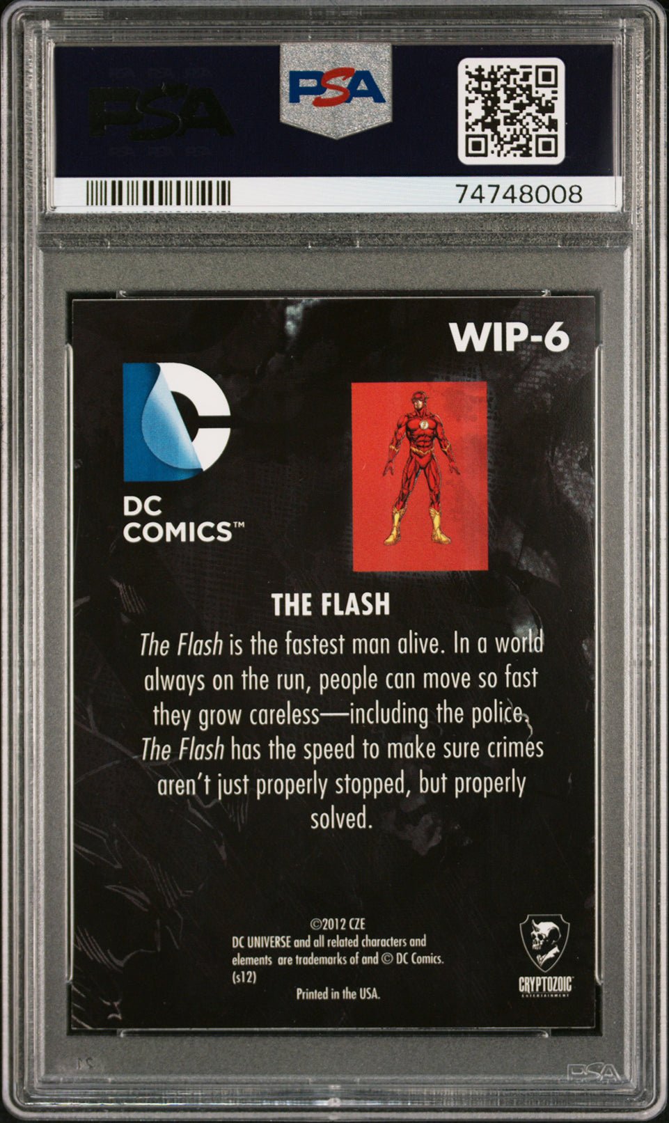 THE FLASH PSA 10 2012 DC Comics The New 52 Work in Progress 3-D Lenticular #6 C3 DC Comics Graded Cards Insert - Hobby Gems