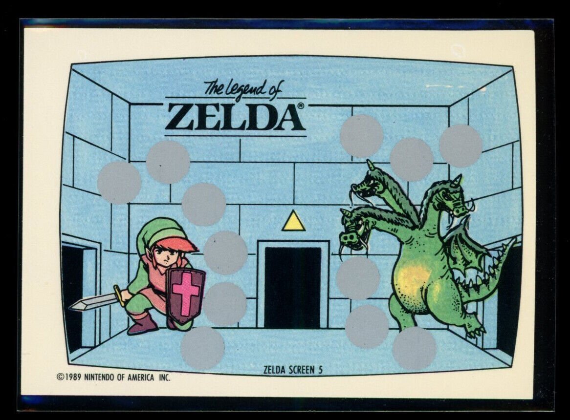 THE LEGEND OF ZELDA 1989 Topps Nintendo Scratch-Off Screen 5 NM C2 Nintendo Base Scratch Off - Hobby Gems